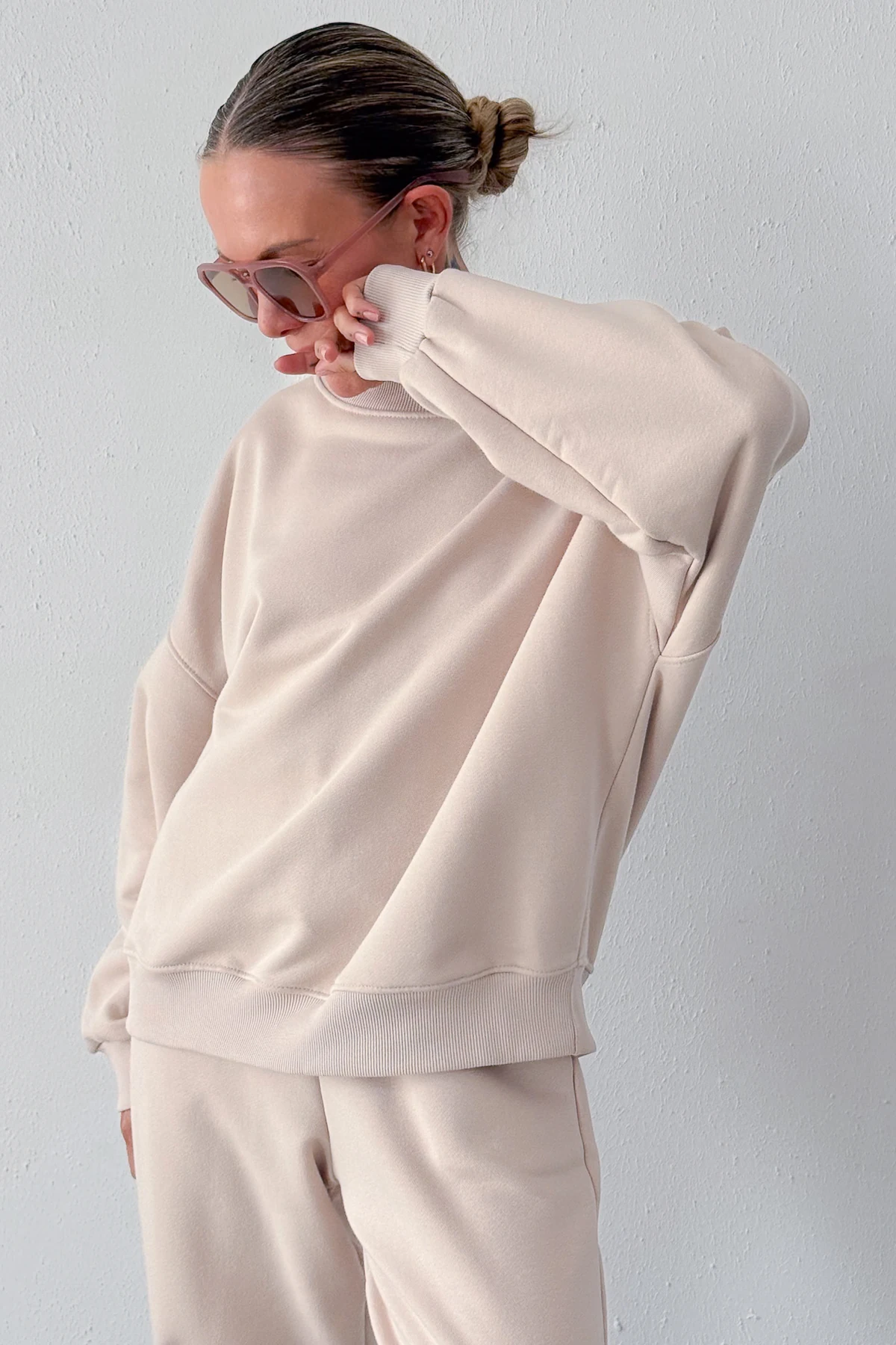 Roam bluza dresowa oversize jasny beż